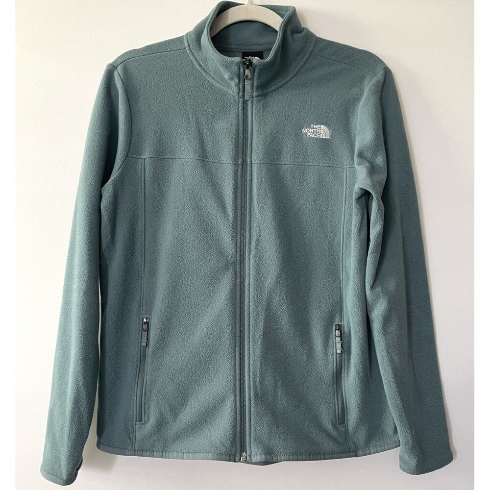 The North Face Womens Fleece Jacket Full Zip Mock Neck Blue Size S-dmpv